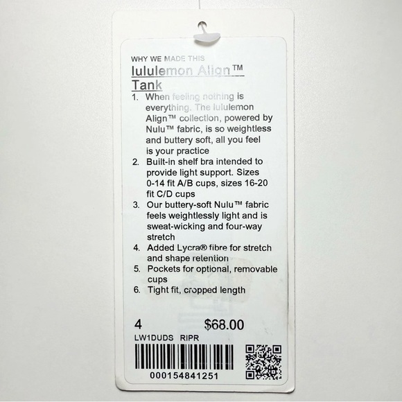 Lululemon Align Tank Top *Light Support, A/B Cup in Ripened Raspberry - Picture 3 of 9